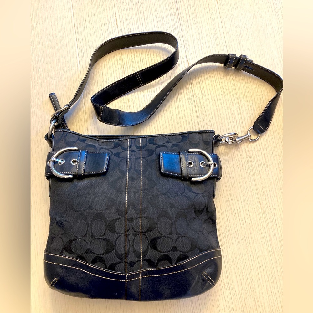 COACH Black Signature  Crossbody or Shoulder bag